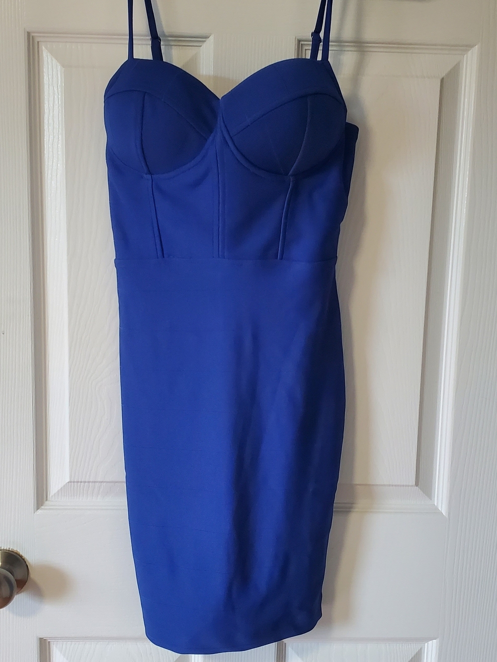Haute Monde Royal Blue Bustier Bodycon Mini Dress
